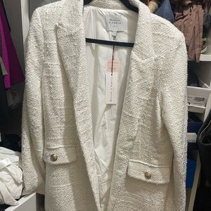 XL nwt white tweed blazer